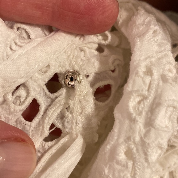 Madewell Eyelet Ruffle-Sleeve Pintuck Mini Dress AN137 MEDIUM - Picture 4 of 5